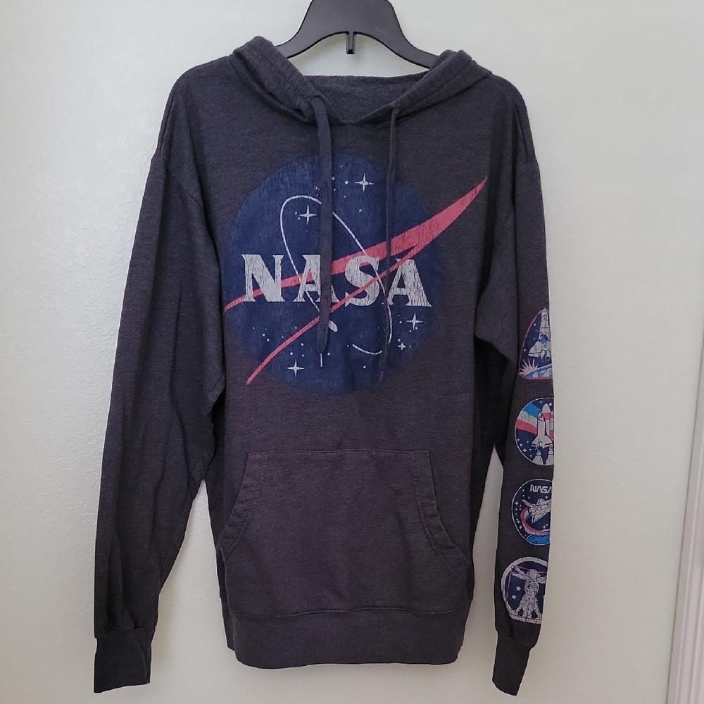 Adult Small Distressed NASA Hoodie